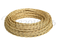 Ретро кабель витой 2x0,75 Карамель, ТМ МезонинЪ GE70140-34 (1 метр)