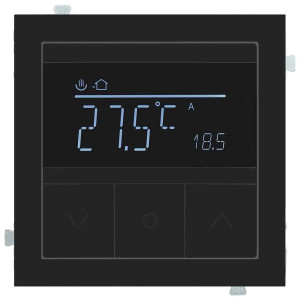 Терморегулятор для теплых полов с Wi-Fi, датчик в комплекте, Черный, Rikkett 32232 BK