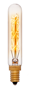 Ретро лампа накаливания T20 F4 40Вт Е14, золотистая Sun Lumen 054-164