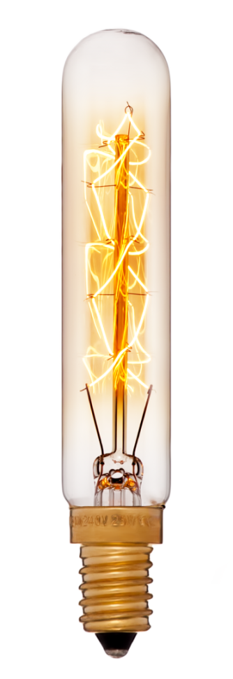 Ретро лампа накаливания T20 F4 40Вт Е14, золотистая Sun Lumen 054-164