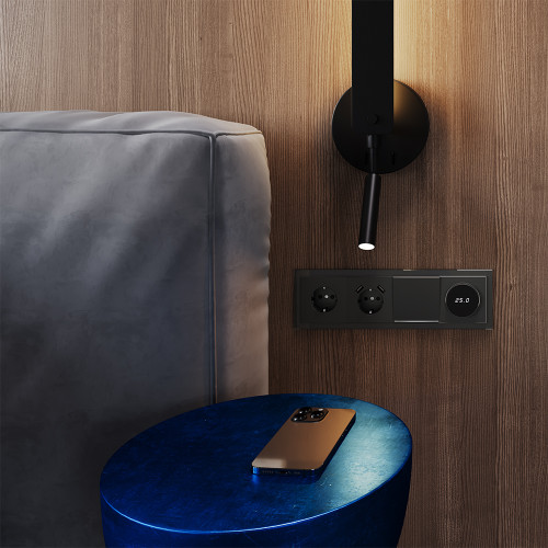 Рамка 4 местная, стекло, Титан, S70 Voltum VLS110406