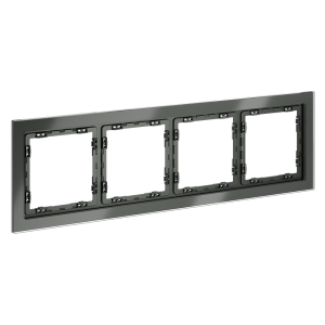 Рамка 4 местная, стекло, Титан, S70 Voltum VLS110406