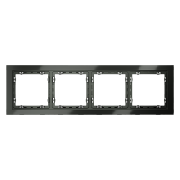 Рамка 4 местная, стекло, Титан, S70 Voltum VLS110406