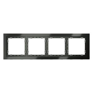 Рамка 4 местная, стекло, Титан, S70 Voltum VLS110406