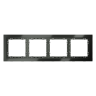 Рамка 4 местная, стекло, Титан, S70 Voltum VLS110406
