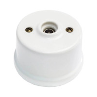 Розетка керамическая телевизионная TV оконечная, Белая, EDISEL Terra KTMTV-K01