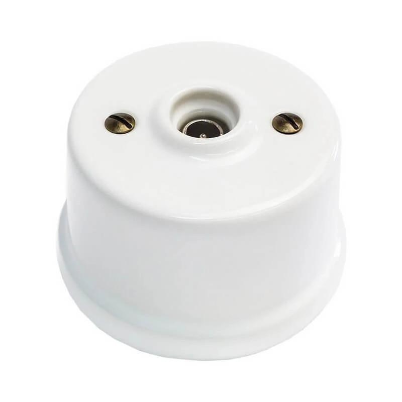 Розетка керамическая телевизионная TV оконечная, Белая, EDISEL Terra KTMTV-K01 Розетка керамическая телевизионная TV оконечная, Белая, EDISEL Terra KTMTV-K01