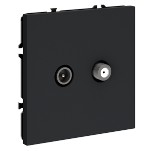 Розетка телевизионная оконечная TV+SAT, Графит, S70 Voltum VLS060407