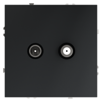 Розетка телевизионная оконечная TV+SAT, Графит, S70 Voltum VLS060407