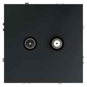 Розетка телевизионная оконечная TV+SAT, Графит, S70 Voltum VLS060407
