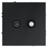 Розетка телевизионная оконечная TV+SAT, Графит, S70 Voltum VLS060407