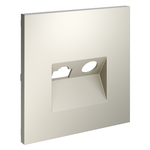 Лицевая панель для розетки телев+комп TV+RJ45 Cat. 6, Кашемир, S70 Voltum VLS002703