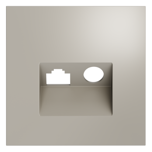 Лицевая панель для розетки телев+комп TV+RJ45 Cat. 6, Кашемир, S70 Voltum VLS002703