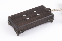 Ретро удлинитель Corriente темный дуб, бронзовые узкие ножки, Loft&Wood LW1024/12-26