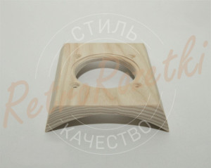 Накладка 1 местная деревянная 154x118 на бревно, Clever Wood