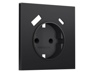 Лицевая панель розетки с З/К и USB зарядкой с шторками, Черный матовый, Sigma Quant Ambrella Volt SP8100 Лицевая панель розетки с З/К и USB зарядкой с шторками, Черный матовый, Sigma Quant Ambrella Volt SP8100