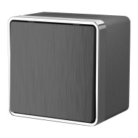 Выключатель 1 кл., герметичный IP44, Графит рифленный, Gallant Werkel W5010204