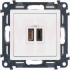 Розетка USB для зарядки A+C, Белый, Valena Life Legrand 753106