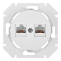 Розетка 2-ая компьютерная RJ45 Cat. 5e, Белый, серия Прованс, Bylectrica РК216-6312