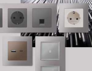 Рамка 5 местная пластик, Сталь матовый, ALFA Techno Ambrella Volt AF220505