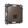 Розетка комп. с шторками RJ45 Cat. 6, Темная бронза матовый, OMEGA Quant Ambrella Volt MO642010