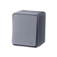 Выключатель 1 кл. перекрестный герметичный IP44, Антрацит, AtlasDesign Profi54 SE ATN544061