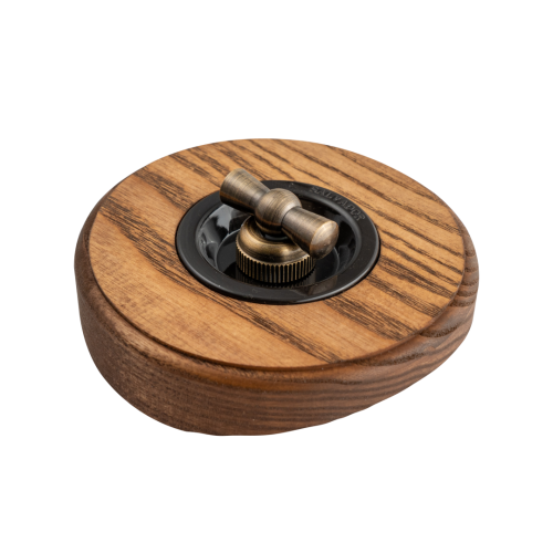 Рамка 1 местная деревянная под электрику Salvador на бревно D240, ясень в масле, DecoWood СМСМ1кр-240