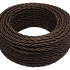 Ретро кабель витой 3x1,5 Коричневый/Глянцевый, Bironi B1-434-072 (1 метр)