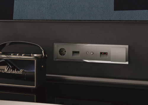 Рамка 5 местная, стекло, Титан, Voltum S70 VLS110506