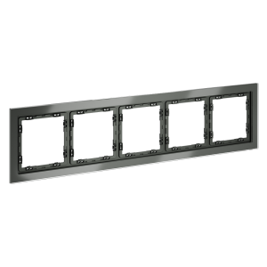 Рамка 5 местная, стекло, Титан, Voltum S70 VLS110506