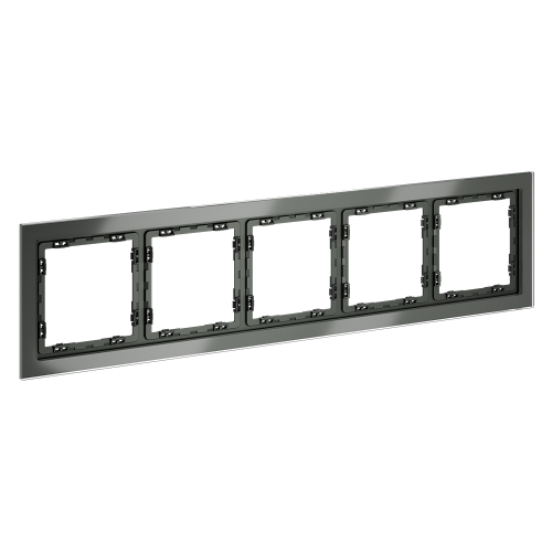 Рамка 5 местная, стекло, Титан, Voltum S70 VLS110506