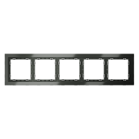 Рамка 5 местная, стекло, Титан, Voltum S70 VLS110506