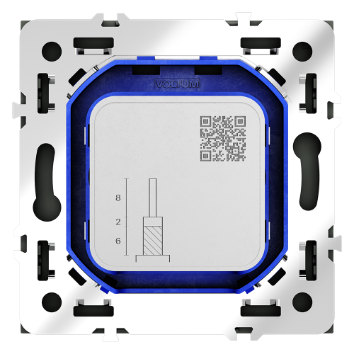 Розетка телевизионная оконечная TV+SAT, Черный матовый, S70 Voltum VLS060408