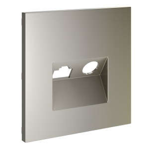 Лицевая панель для розетки телев+комп TV+RJ45 Cat. 6, Шелк, S70 Voltum VLS002704