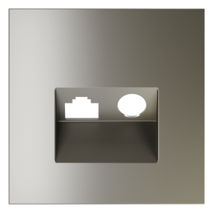 Лицевая панель для розетки телев+комп TV+RJ45 Cat. 6, Шелк, S70 Voltum VLS002704