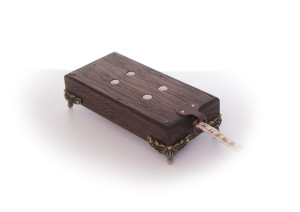 Ретро удлинитель Corriente темный дуб, бронзовые узкие ножки, Loft&Wood LW1024/22-26