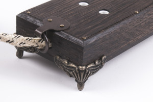 Ретро удлинитель Corriente темный дуб, бронзовые узкие ножки, Loft&Wood LW1024/22-26