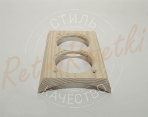 Накладка 2 местная деревянная 190x118 на бревно, Clever Wood