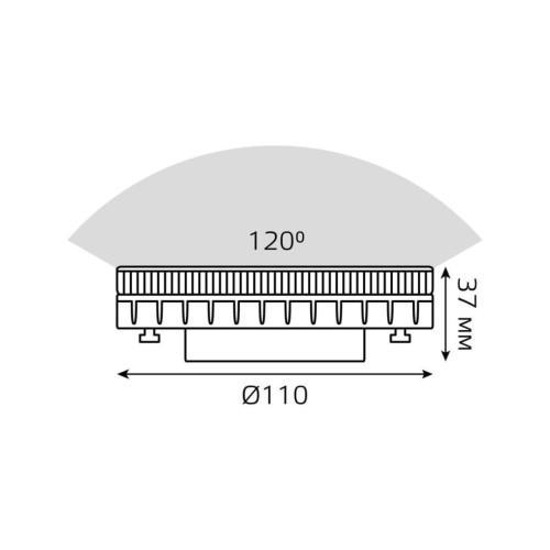 Лампа светодиодная Gauss GX70 12W 4100K матовая 131016212