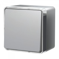 Выключатель 1 кл., герметичный IP44, Серебряный, Gallant Werkel W5010206