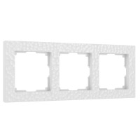 Рамка 3 местная пластик, Белый, Hammer Werkel W0032401