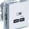 Розетка USB для быстрой зарядки, тип C 65Вт, Лотос, AtlasDesign SE ATN001327