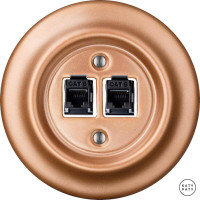 Розетка комп. фарфоровая RJ45 cat.6е, медь матовая, Katy Paty CUGsCat6 