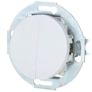 Выключатель кнопочный 2 кл. проходной, Белый, Vintage LK Studio 881304-1