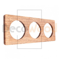 Рамка 3 местная деревянная под электрику OneKey, ясень в масле, DecoWood ROC3-AO