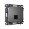 Розетка комп. с шторками RJ45 Cat. 6, Антрацит серый, OMEGA Quant Ambrella Volt MO662010