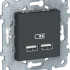 Розетка USB для зарядки, Антрацит, Unica New Schneider NU541854 Розетка USB для зарядки, Антрацит, Unica New Schneider NU541854