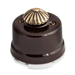 Ретро диммер фарфоровый 60-600Вт 250В, Латунь/Коричневый, Salvador OPDM.KV.BR Ретро диммер фарфоровый 60-600Вт 250В, Латунь/Коричневый, Salvador OPDM.KV.BR