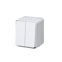 Выключатель 2 кл.  герметичный IP44, Белый, AtlasDesign Profi54 SE ATN540151