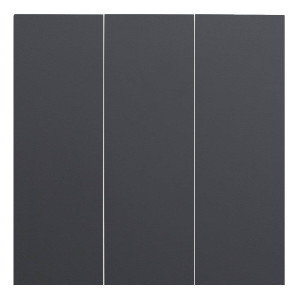 Лицевая панель выключателя 3 кл., Черный сатин, Rikett 35661 MB